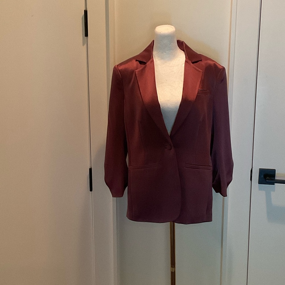 Cinq a Sept Deep Maroon Blazer